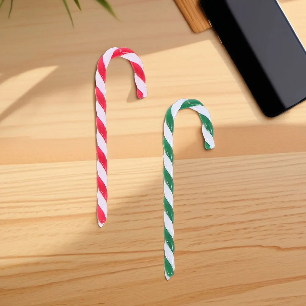 

20 Pcs Crutch Decorative Pendant Hanging Ornaments Christmas Cane Mini Craft Plastic Artificial Candy Canes Party Accessories