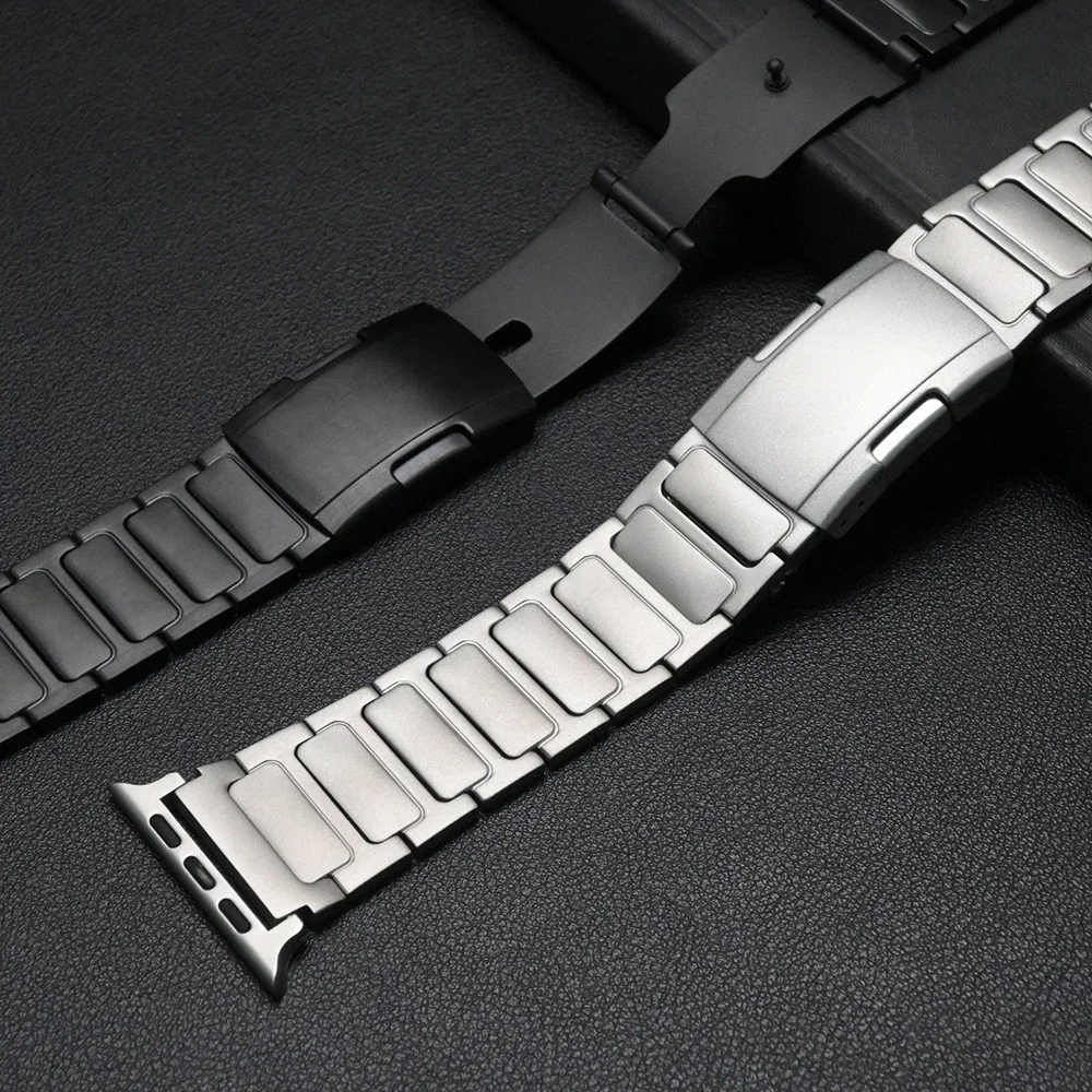 Титановый металлический ремешок для Apple Watch Ultra2 49 мм, деловой ремешок для iWatch Series 9 8 7 45 мм 6 5 4 Se 44 мм, роскошный браслет из сплава