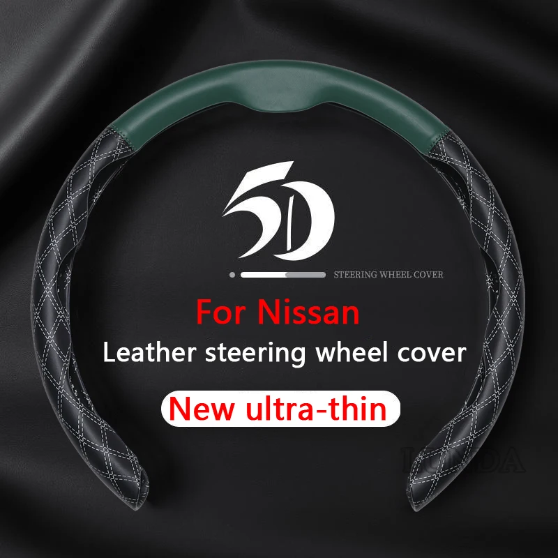 Car Steering Wheel Cover Anti Slip Leather Steering Covers For Nissan Qashqai J11 J10  Juke Leaf Micra K12 Note Patrol Xtrail