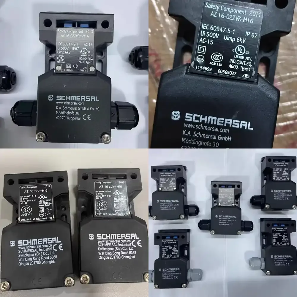 Interruptor de Segurança Original Schmersal AZ16ZVK-M16/AZ 16 ZVK-ST/AZ16ZVRK-M16/AZ16ZVRK-M20-2254 com Atuador Destacável