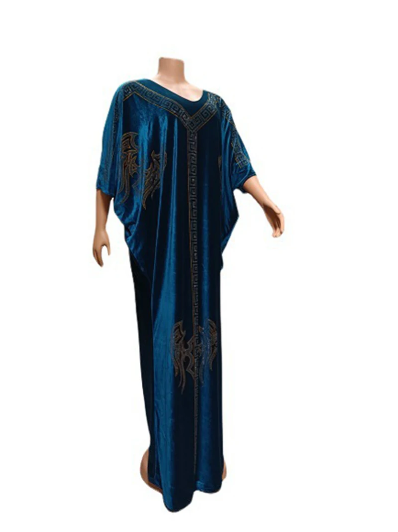 African Sequins Maxi Dress for Women Traditional Long Robe Africa Kaftan Clothes Elegant Ladies Wedding Evening Dress