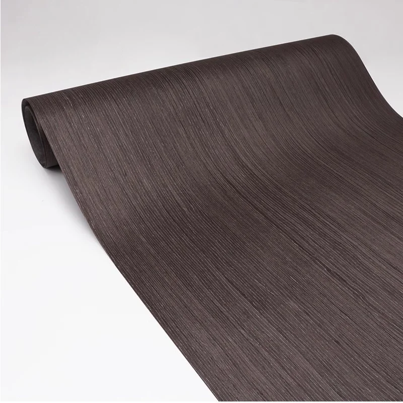 Black wood veneer Refurbished Wall Panels With Wooden Veneer For Wardrobe And Dining Table Veneers Thickness: 0.25mm