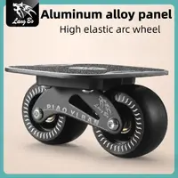 FreeSkates Portable Roller Road Drift Skates Plate, with Aluminum Alloy Deck Non-Slip, Board Split Skateboard with PU Wheels Hig 6
