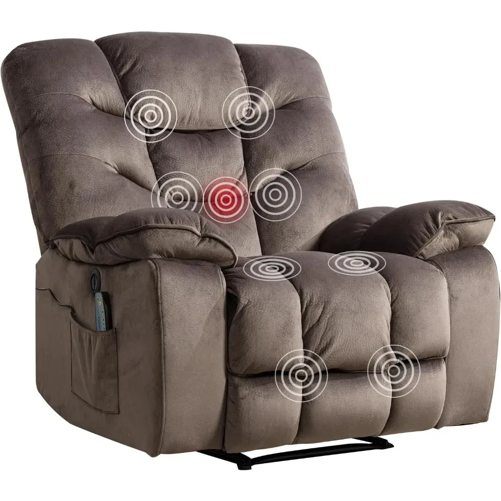 Oversized Electric Recliner Chairs with Massage and Heat, 41