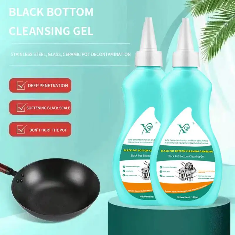 150ml Pots And Pan Cleaner Kitchen Cleaning Black Pot Bottom Gel Cleaner To Remove Black Scale From Stainless Steel Black Pot