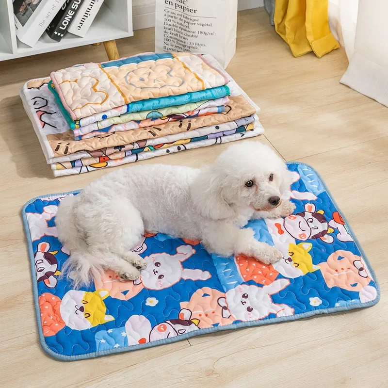 쿨매트 Washable Pet Diaper Mat Reusable Mats for Dogs Dog Bed Urine Washable Dog Training Pad Four Seasons Pet Mat Urine 강아지