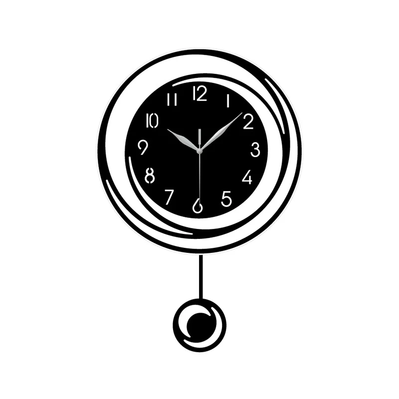 

Simple wall clock living room atmospheric decoration digital wall clock suspended silent clock swinging clock