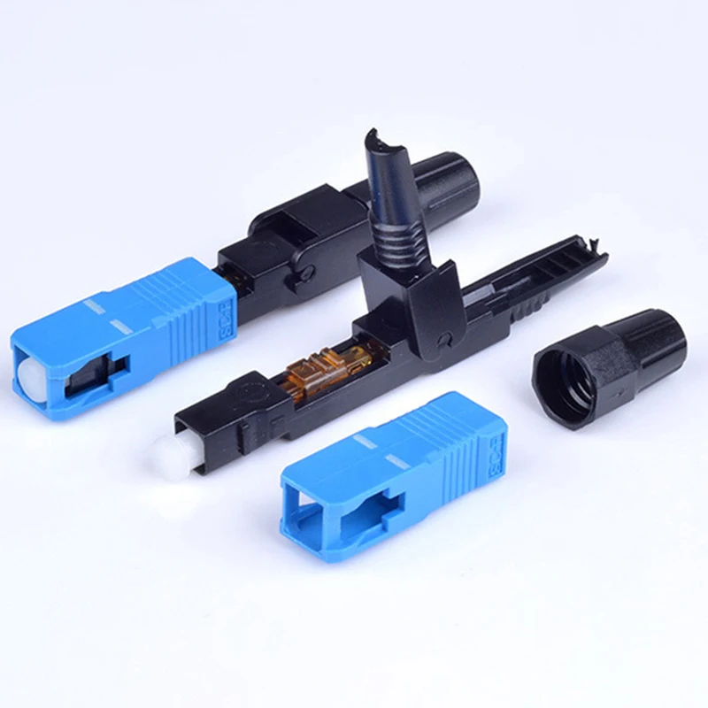 

10pcs SC/UPC Single-Mode Fiber Optic Quick Field Assembly Connector