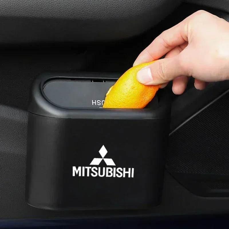 Car Trash Can Hanging Rubbish Bin Storage Box for Mitsubishi Lancer Ex Mirage V33 G4 OTO ASX L300 Montero L200 EVO Pajero Galant