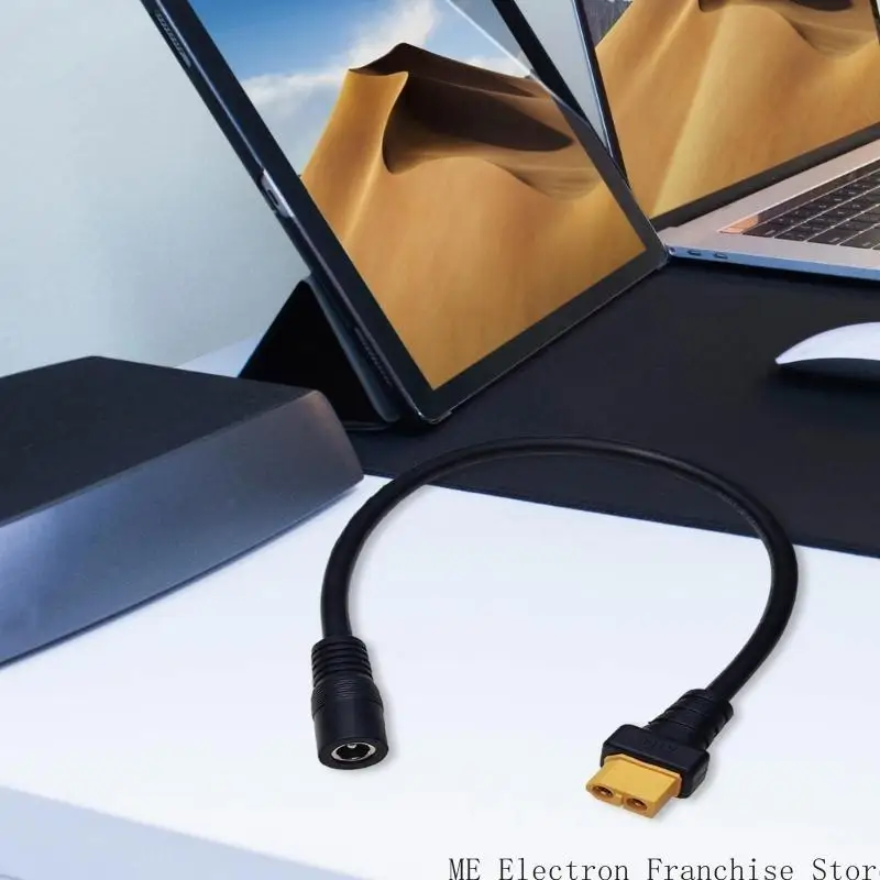 T5EA 12AWG XT60 أنثى إلى DC5525 كابل الطاقة الإناث لأنظمة تخزين الطاقة
