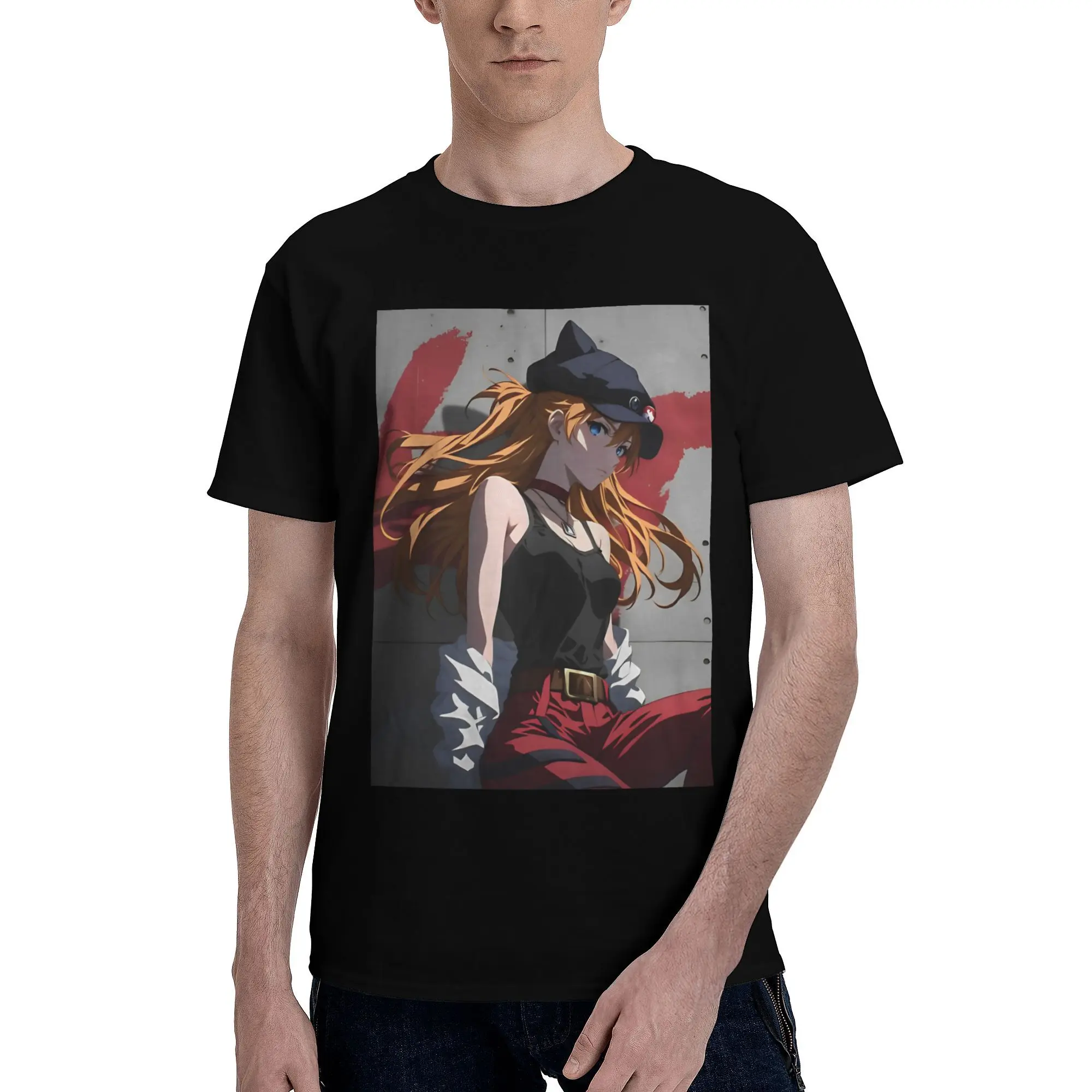 

Asuka Langley Merch Men Women T Shirt 100% Cotton Tee Printed Harajuku Tops T-shirt