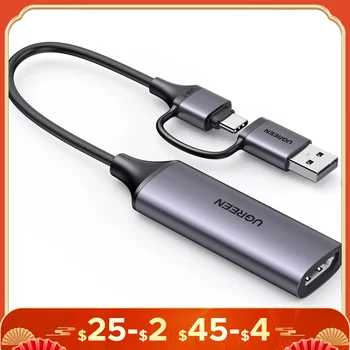 UGREEN HDMI-Videoaufnahmekarte 1080P bei 60 Hz HDMI zu USB Typ C Video Grabber Box für PC Computer Kamera Live-Streaming-Aufnahme