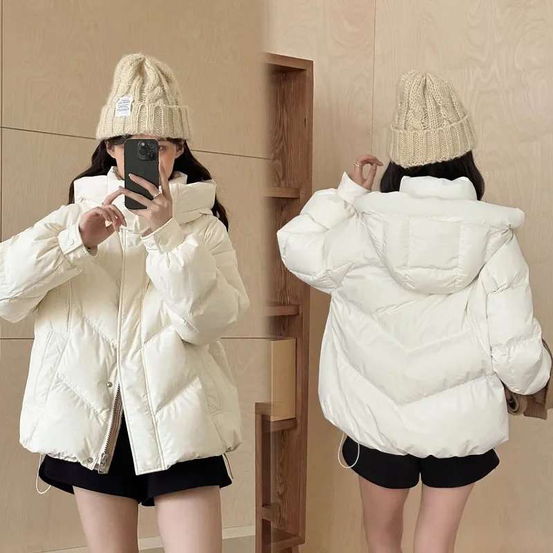 PinkyIsBlack 2024 New Winter Jacket Women Warm Parkas Female Long Sleeve Casual Cotton Padded Jacket Hooded Outwear Ladies