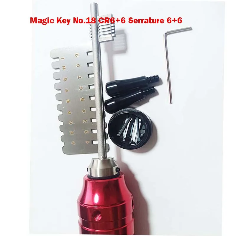 

Latest Haoshi Magic Key No.# 18 CR6+6 Serrature 6+6 Magn. - 11 mm (NM Safe ock Tool ocksmith Pick Tool
