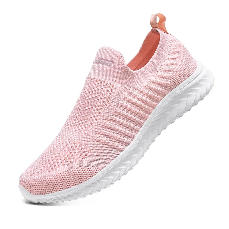 men sneakers light fashion casual shoes slip-on comfortable women pink couple shoes large size  gray without lace