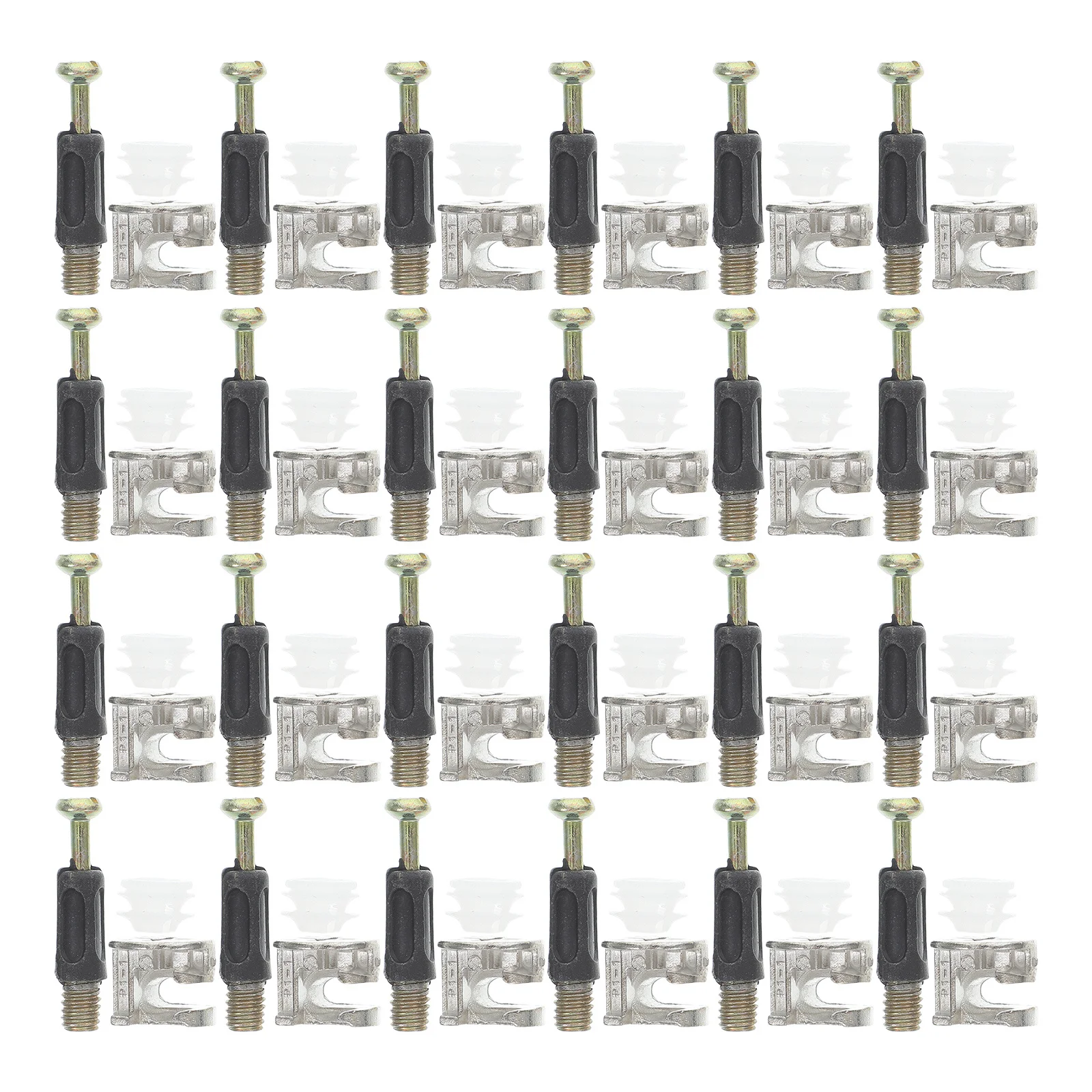 

24Sets Furniture Connecting Fittings Long Cam Locks Adjustable Cabinet Wardrobe Drawer Assembly Fastening Hardware Kit