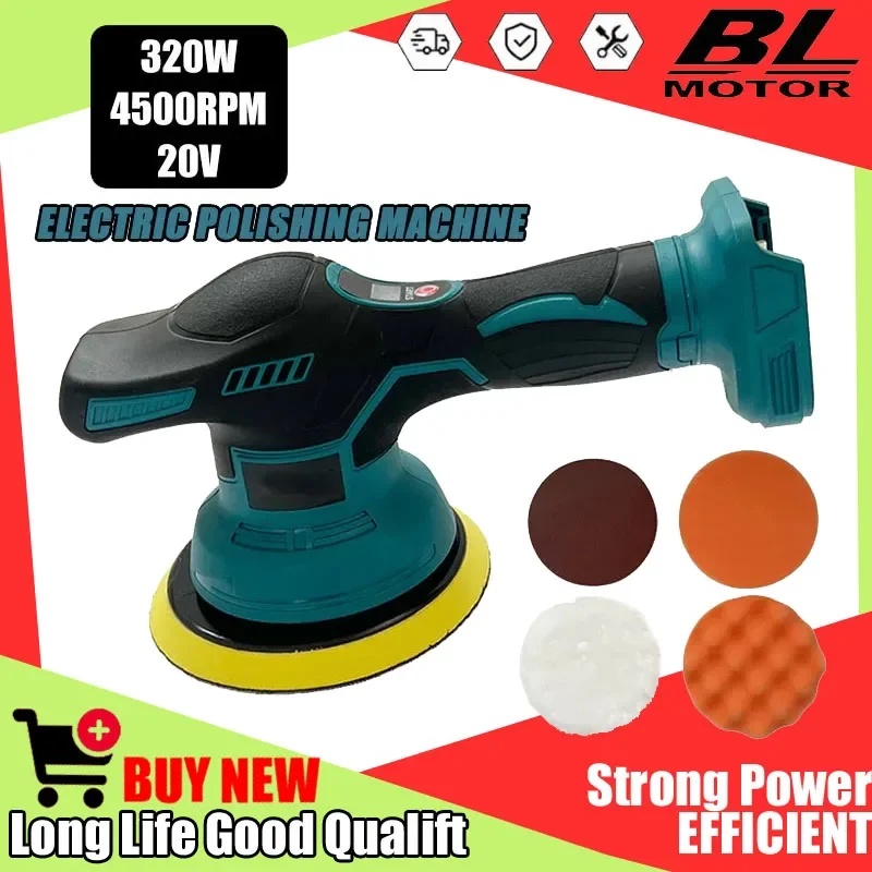 

Fit Makita Tool New Cordless Car Polisher Machine 8 Gears Electric Waxing 18V-20V Repairing Wireless Buffing Polisher