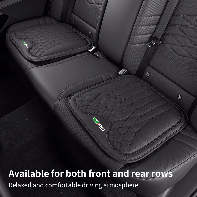 Leather Car Breathable Cushion Seat Cushion Interior Accessories For Skoda VRS Octavia Kamiq Kodiaq Karoq RS Superb Fabia Rapid