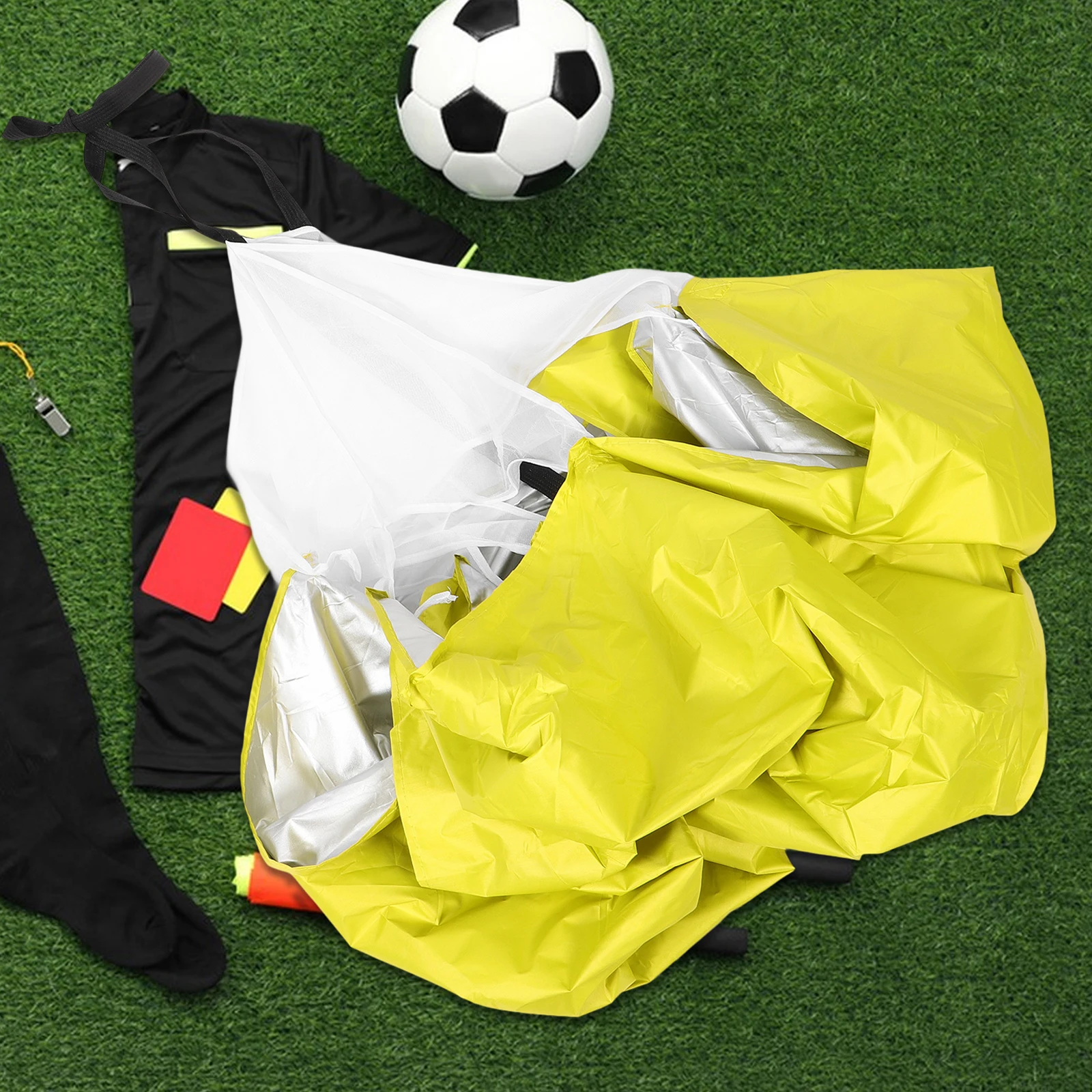 

Resistance Parachute for Running Speed Training Yellow Football Exercise Equipment Adults Drag Umbrella Portable Lightweight