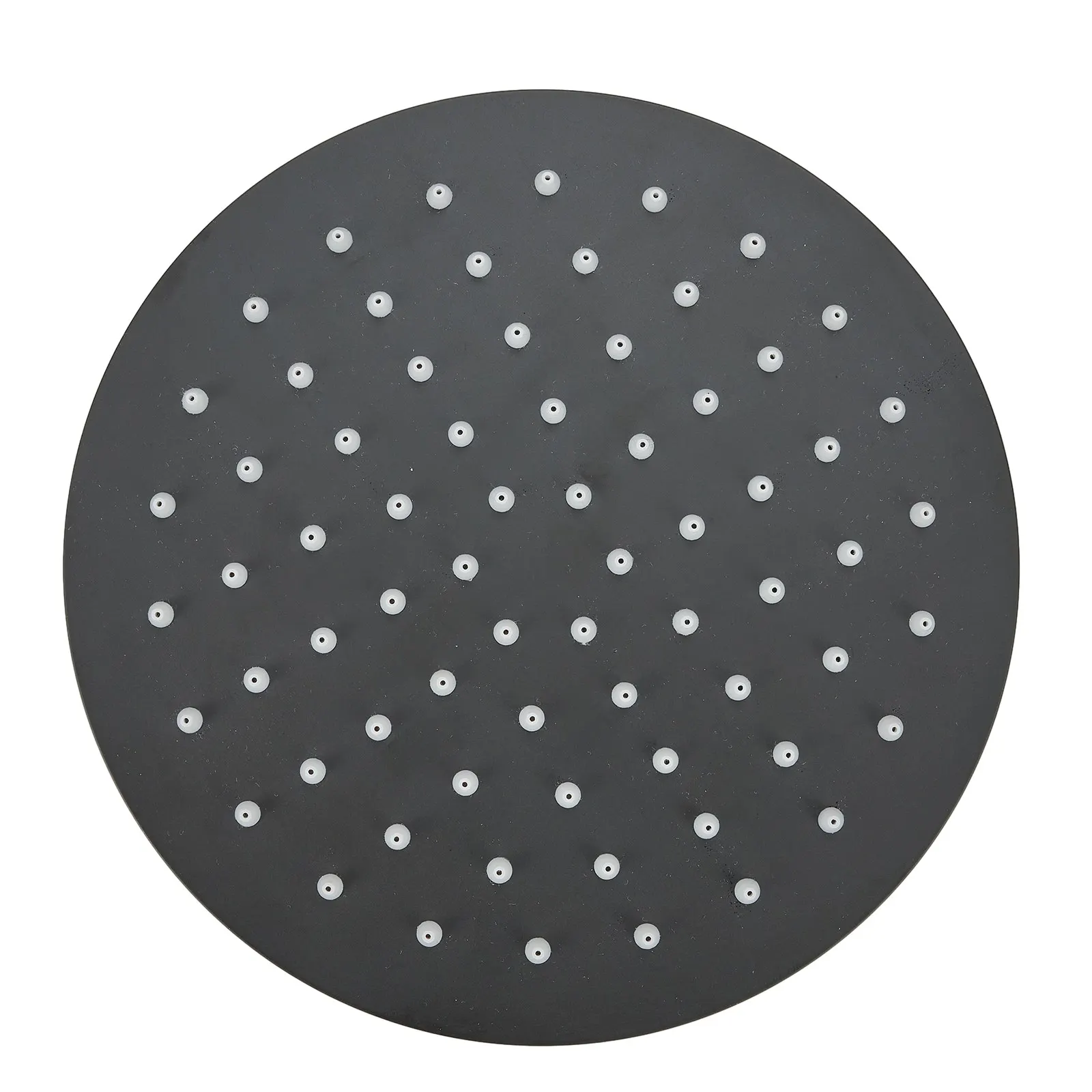 Round Rain Shower Head with Matte Black Finish Constructed from Resistant 304 Stainless Steel and Brass Components