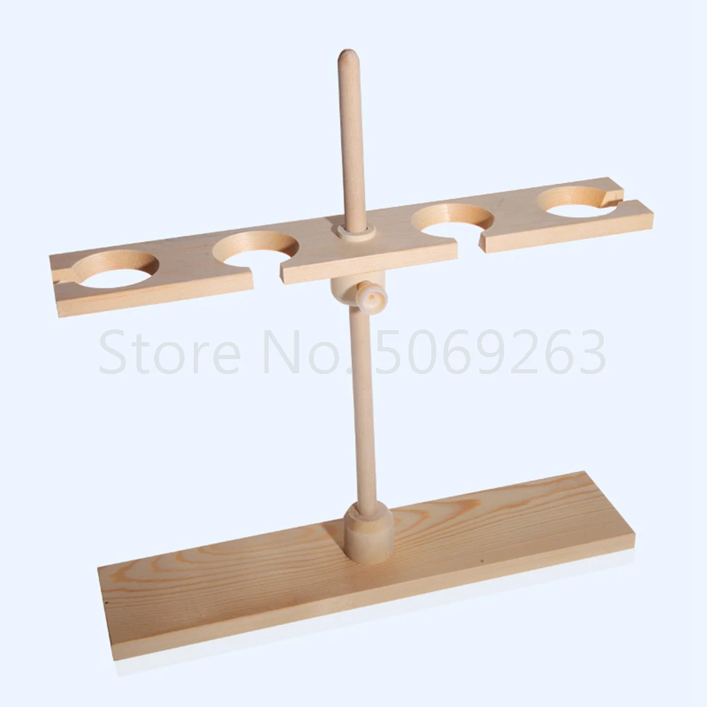 1PCS Wooden 2holes or 4holes Pore size 50mm Seperating Funnel Stand Support Rack Lab Supplies