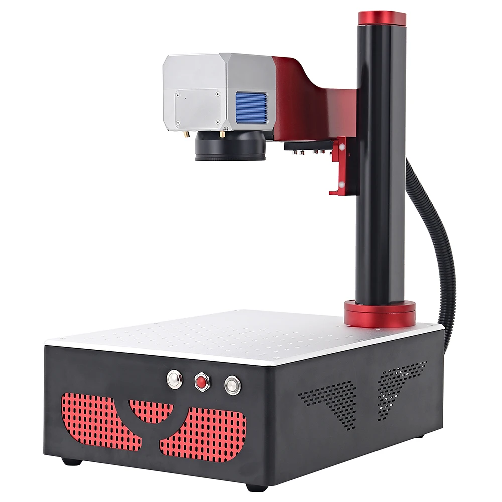 PEKOKO 30W Metal Laser Engraving Machine Fiber Laser Marking Machine for Coding on Stainless Steel,Metal Sheet,PCB