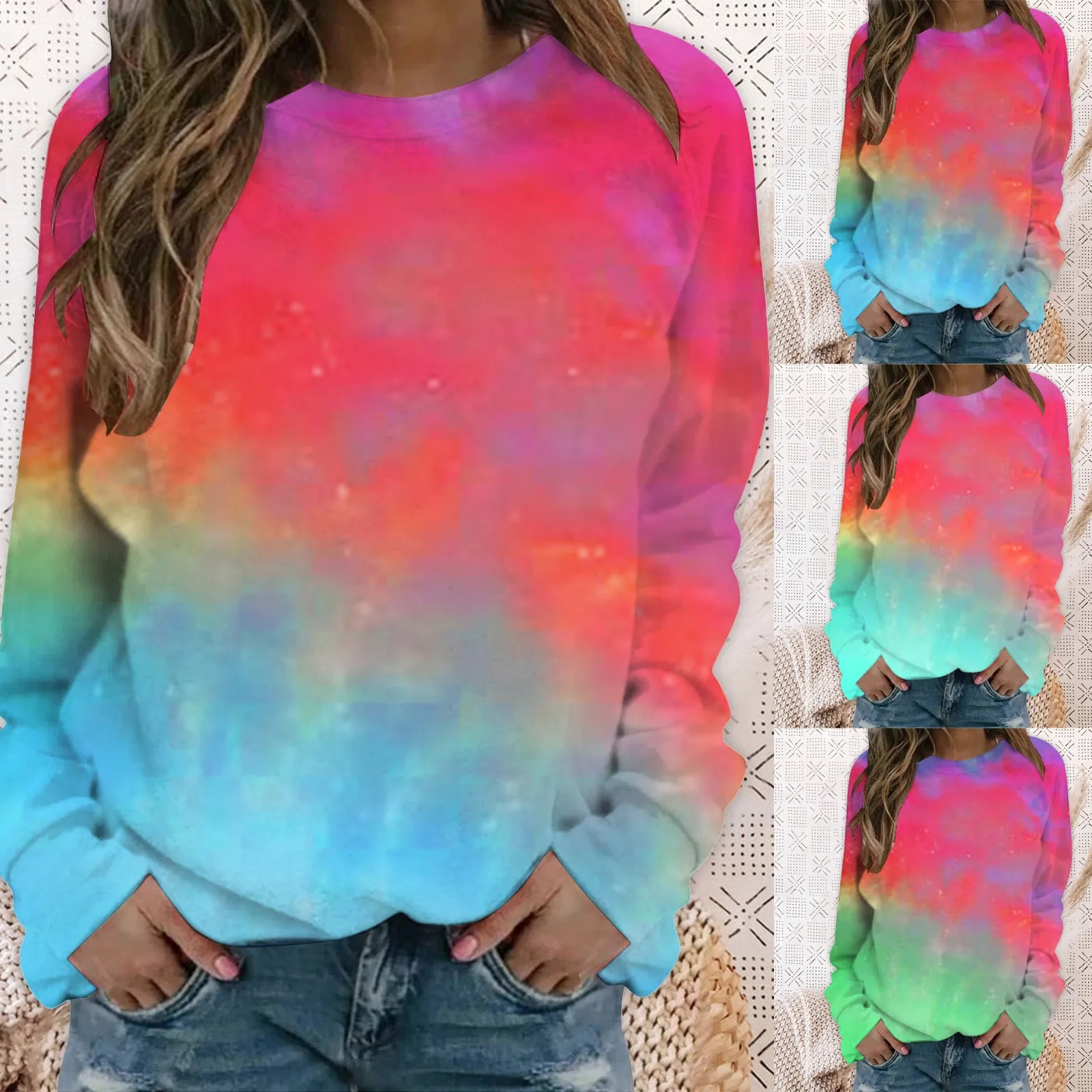 Neon Paint Swirl Casual Hoodies Autumn Colorful Liquid Print Funny Hoodie Lady Long Sleeve Oversized Harajuku Custom Sweatshirts