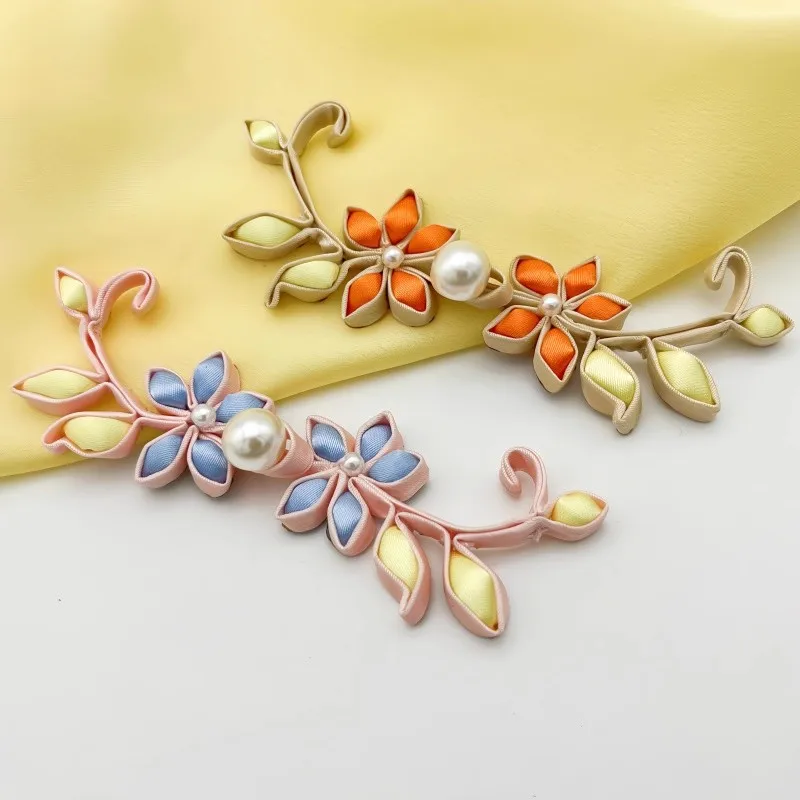 

2pcs Vintage antique style hand woven filling flower Button for cheongsam dress Chinese style dress Buttons for clothing sewing