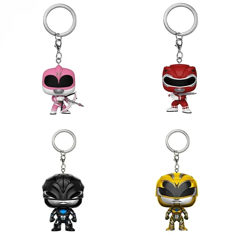 Funko Pop POWER RANGERS Pocket Pop Keychain New Arrival Pink Rangers Red Blue Yellow Ranger Vinyl Figure Collection Model Toys - view 3