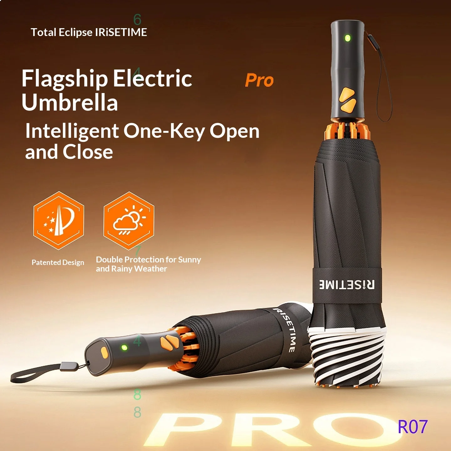 Source Factory All-Time Smart Electric Umbrella Auto Open Close UV Sun Rain Protection