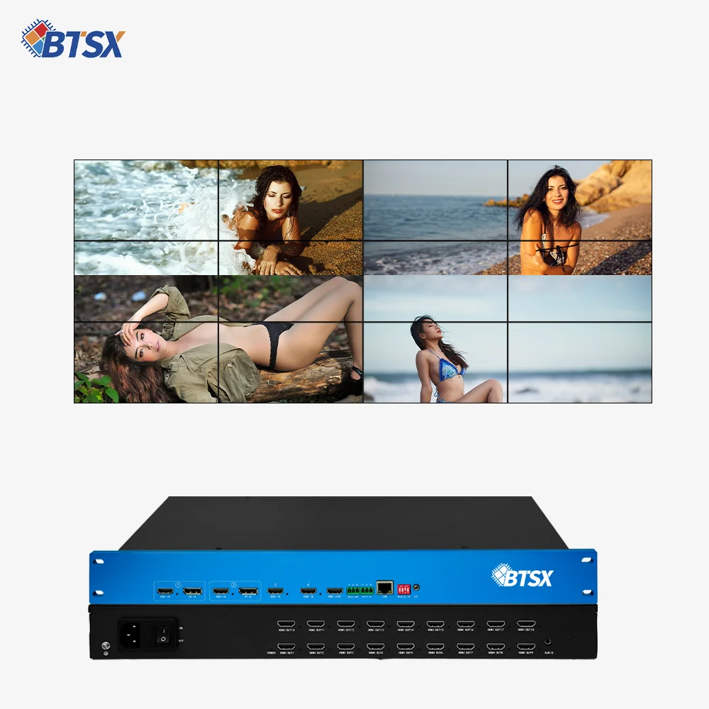 High-Performance 4096x2160P60 Video Processor 4 HDMI/DP Inputs, 18 Outputs  Ideal for Commercial Displays Studios with PIP/POP