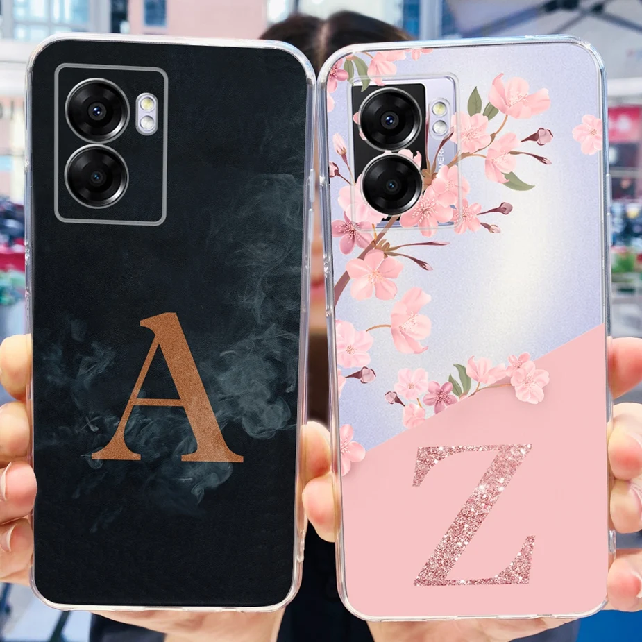 For Oppo A77 5G Case CPH2339 New Letters Cover Clear Silicone Soft TPU Phone Case For Oppo A57 5G A 77 OppoA77 5G Fundas Housing