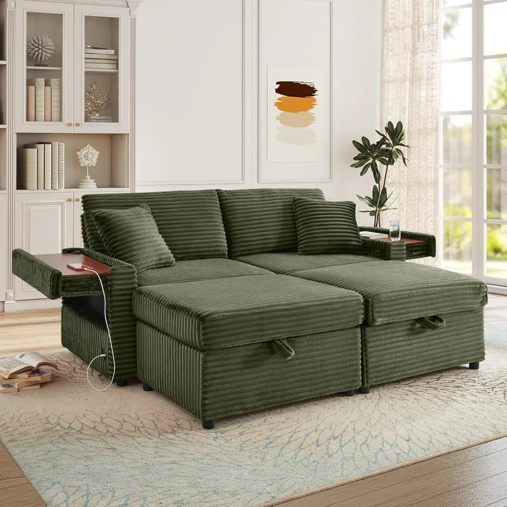 

Кресло-кровать и османский комплект, современный удобный вельветовый облачный пушистый шезлонг, диван-кресло с оттоманкой для хранения вещей и деревянной стороной T