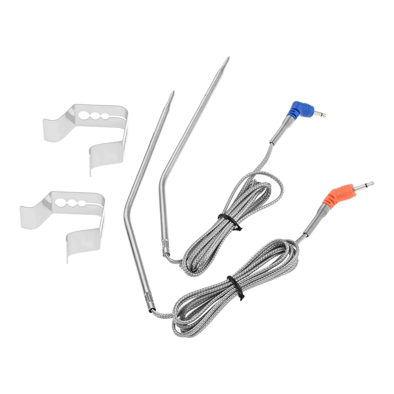 2 комплекта зондов термометра для мяса с зажимами для зонда из нержавеющей стали, замена для Thermopro TP04 TP06 TP07 TP08 TP09 TP10 TP16