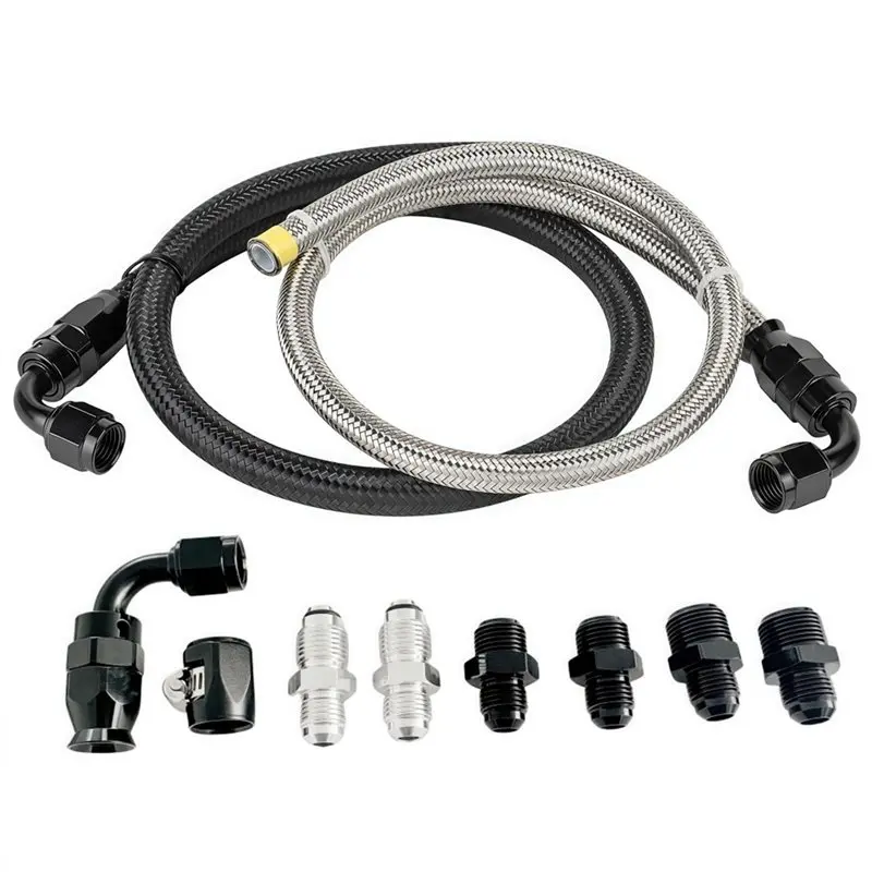 

Durable-Power Steering Pump Hose Kit 25 Inch 6AN For Chevy C10 LS Swap For GM Type 2 Power Steering Pump Connections