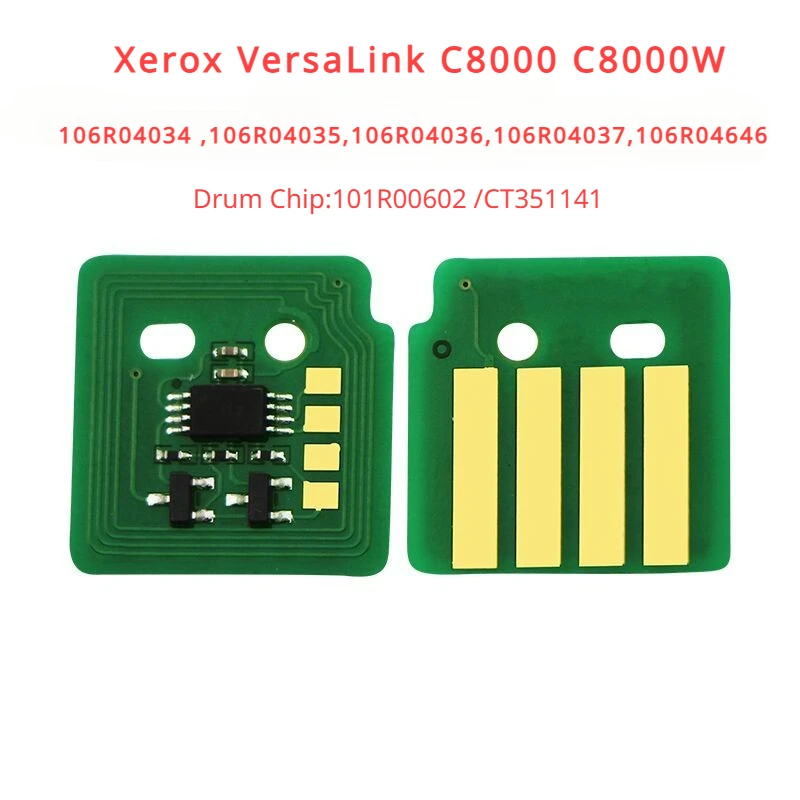 Chip Toner dan Drum untuk Xerox VersaLink C8000 C8000W (106R04034,,,,,,,,,,, CT351141)