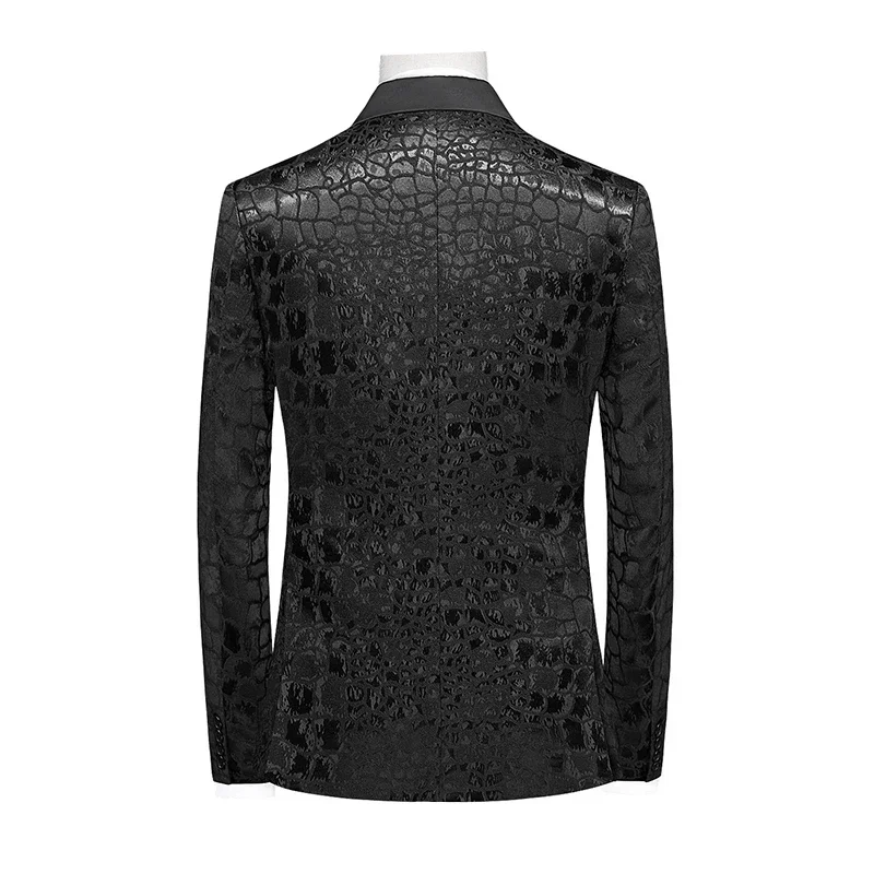 Double-breasted Men\'s Suit Jacket, Black Men\'s Terno Masculino, Wedding Party Blazers Homme Asian Size Men Tuxedo M-5XL 6XL