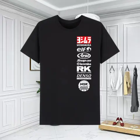 2025 New Yoshimura Exhaust Arai 오토바이 Denso Factory Team Brembo 남성용 여름 티셔츠 대형 스트리트웨어 티 2025 New Yoshimura Exhaust Arai 오토바이 Denso Factory Team Brembo 남성용 여름 티셔츠 대형 스트리트웨어 티