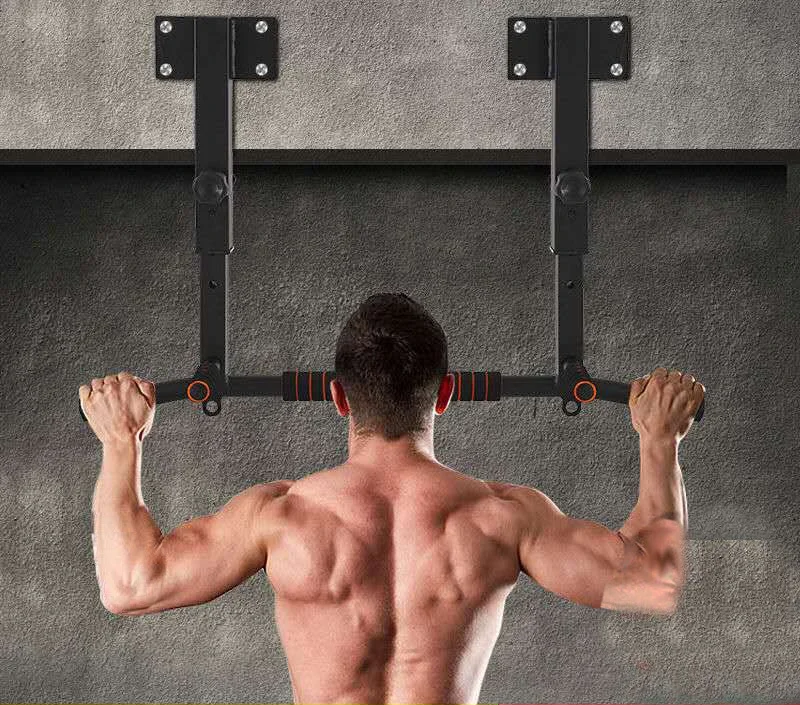 Pull-up household horizontal bar indoor wall thickening perforated suspender suspension top mounted fixed fitness single bar