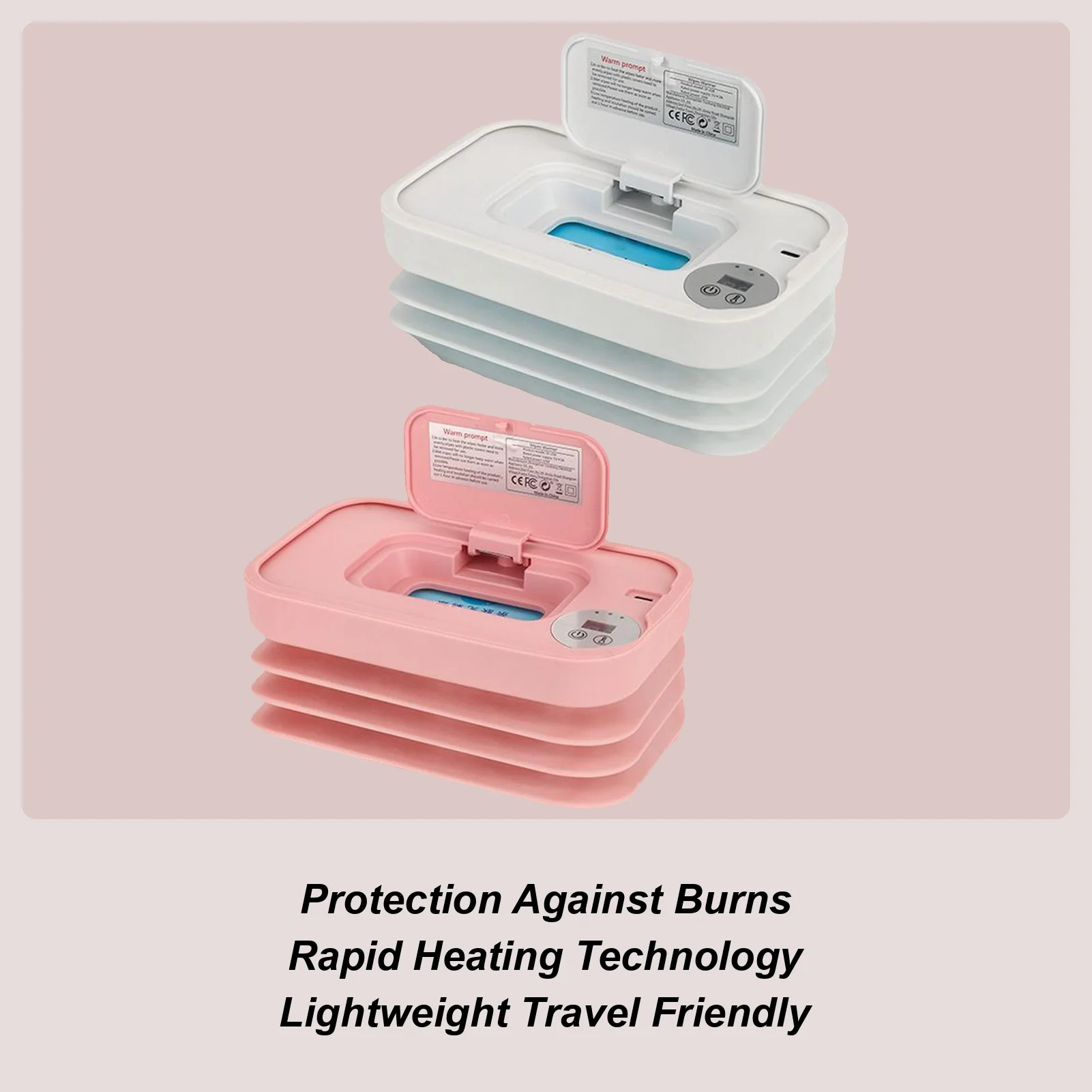 

Подогреватель подгузников, салфетки для детей, складные салфетки для подгузников, подогреватель и дозатор для путешествий, зарядка через USB, детские принадлежности для кемпинга, автомобиля