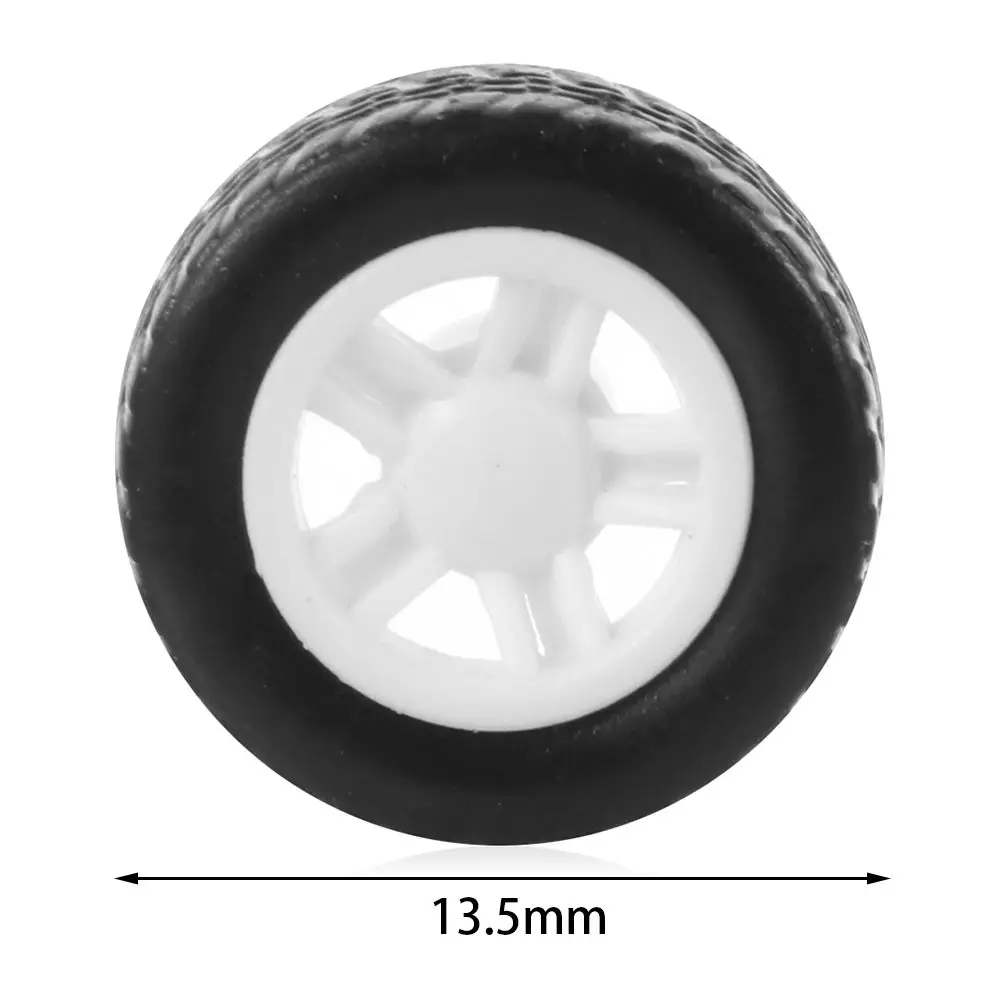 10pcs DIY Gift Toy Spare Parts Accessories RC Car Upgrade Wheels Rubber Tire 1.5X4.5X13.5mm Tires Wheel Hubs