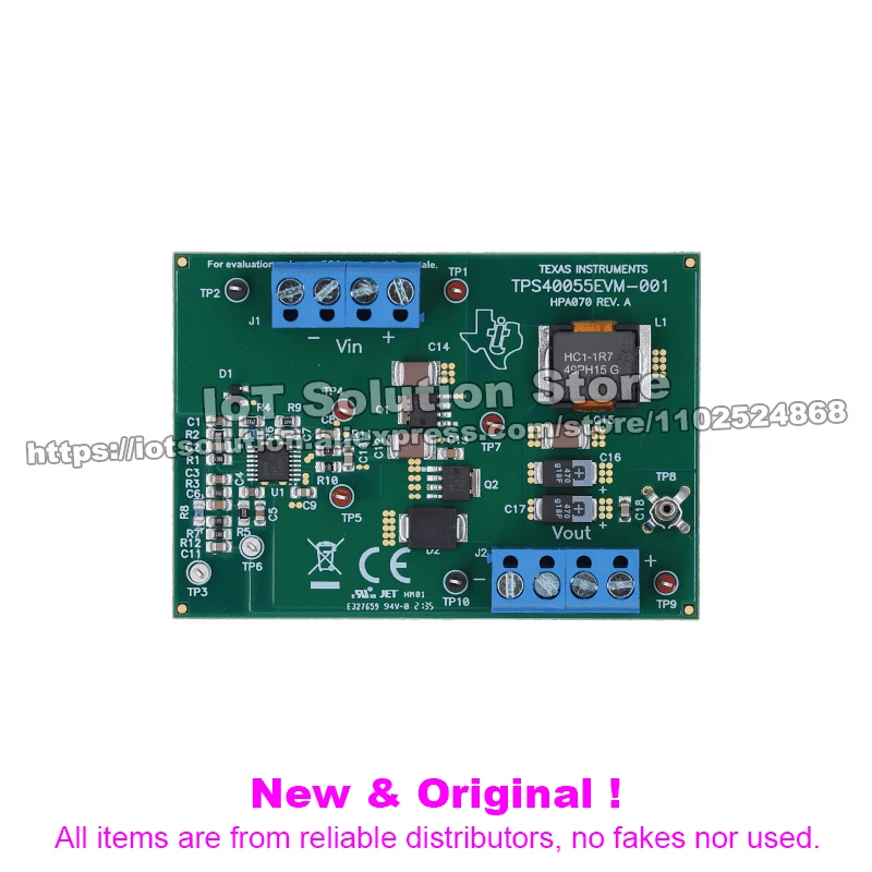 TPS40055EVM-001 Evaluation Module Converts 12V Bus to 1.8V at 15 Amps