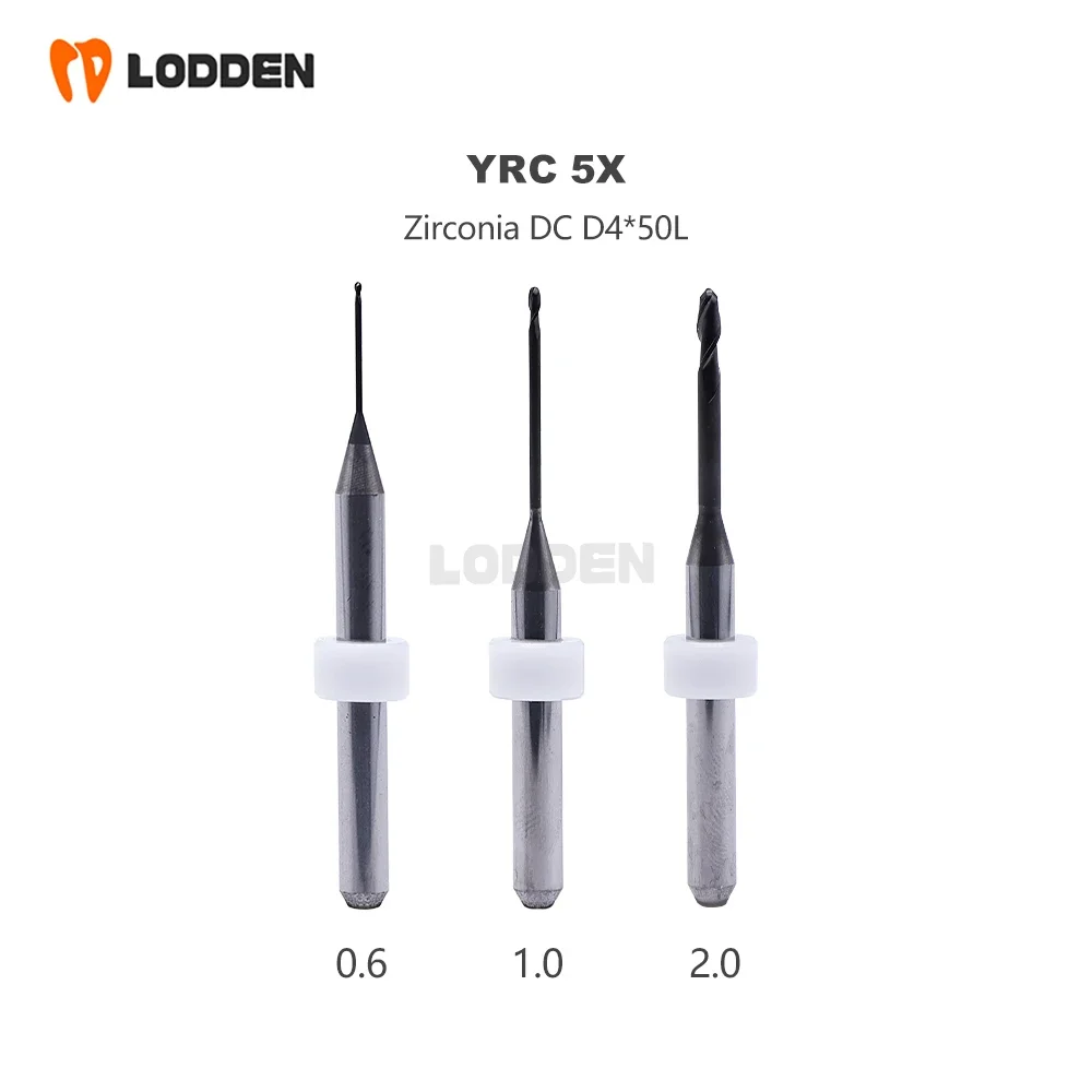 YRC 5X Dental Milling Burs Grinding Zirconia(DC)/PMMA(NC) Dental Lab Milling Machine Grinding Material Drill Diamond Tools