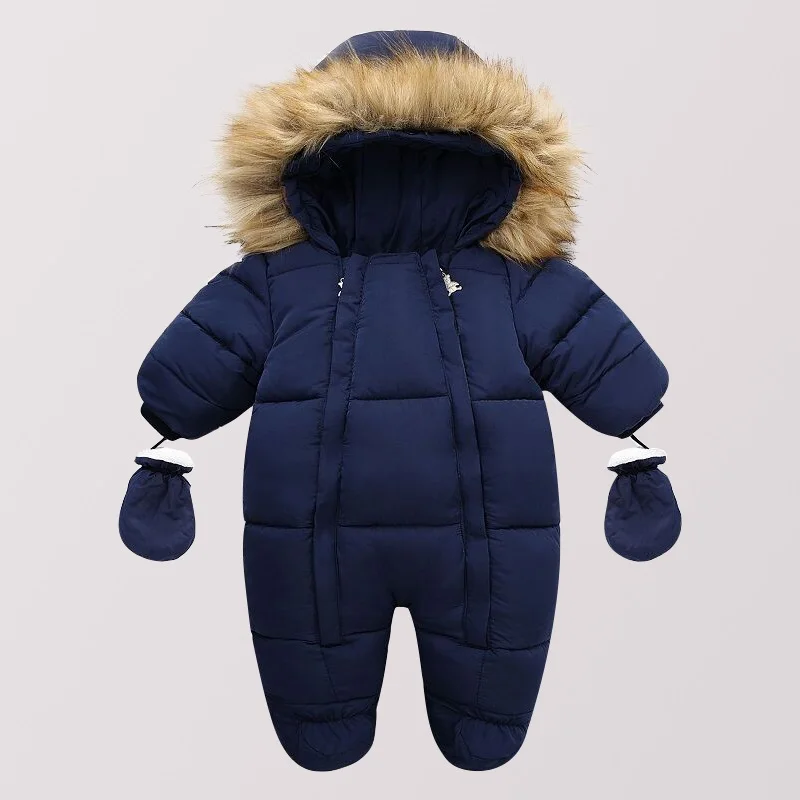 winter baby jacket plus velvet baby girl Rompers snow-proof down cotton baby boy Romper newborn toddler jumpsuit baby clothes