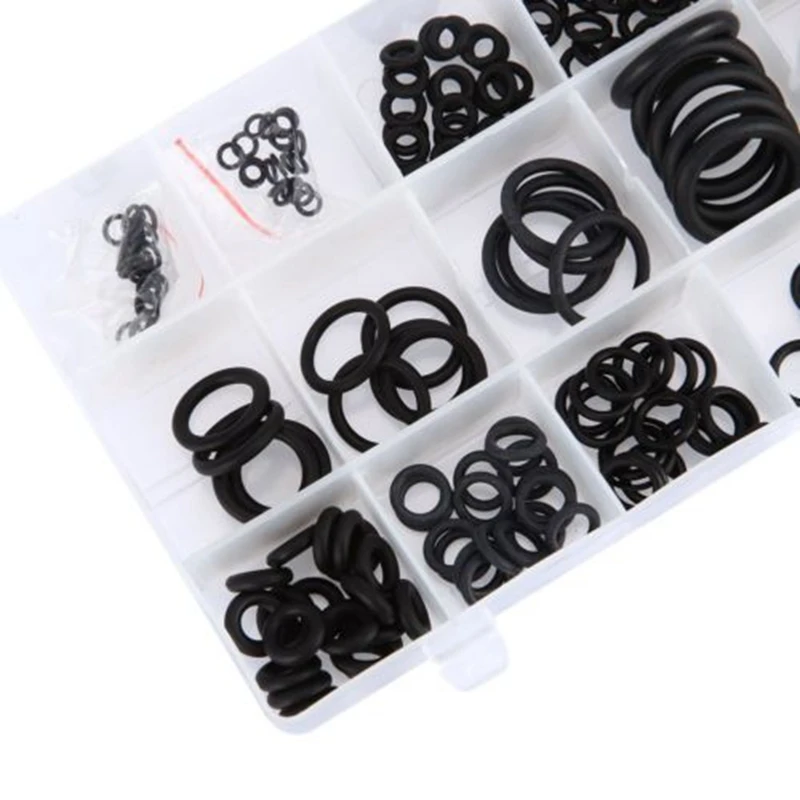 225x Rubber O Ring O-Ring Washer Seals Gasket Assortment Black for Car 18 Sizes