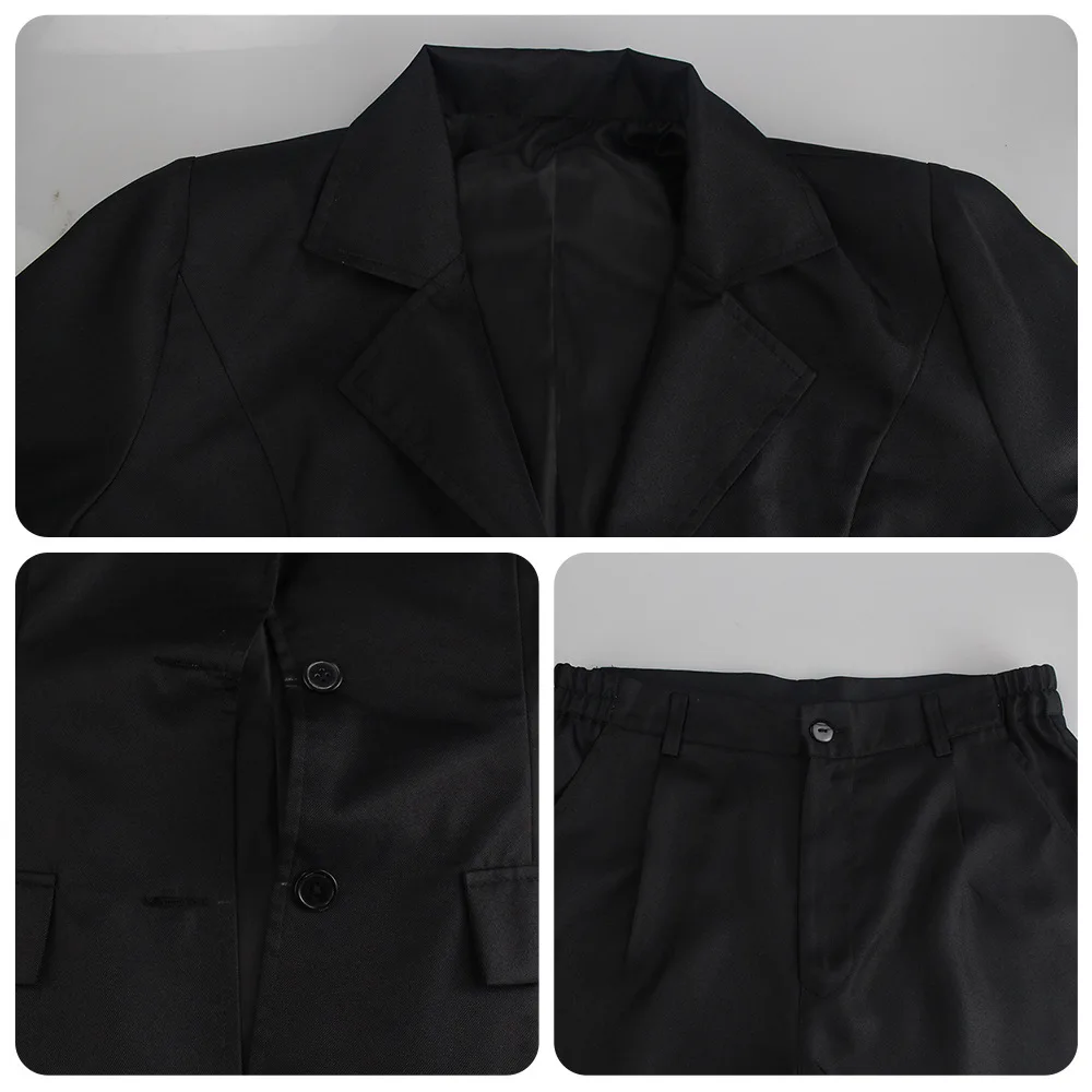 Anime Kettensäge Mann Yoshida Hirofumi Cosplay Kostüm Outfits Blau Anzug Hemd Krawatte Kurze Uniform Erwachsene Halloween Kostüme Frauen Männer