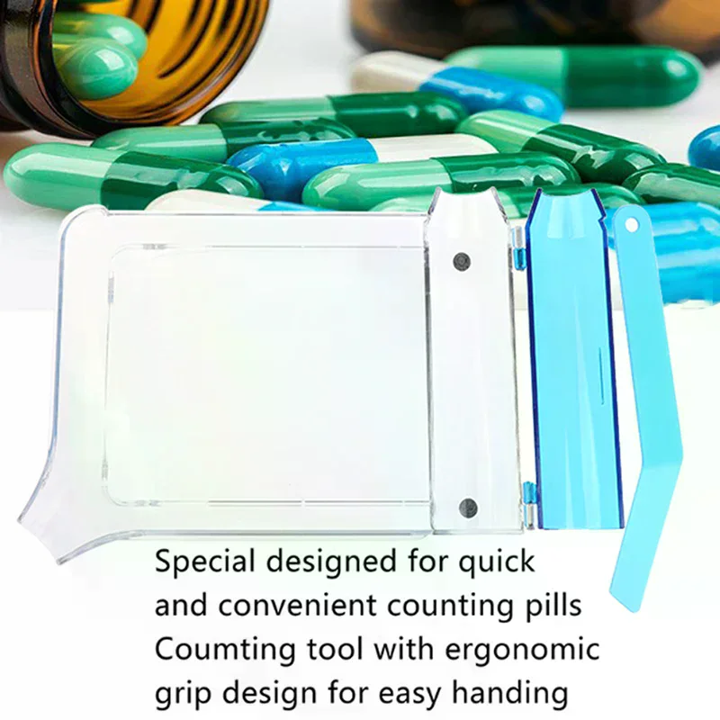 /JCS/Pills Splitters Counting Tray Pills Counter Dispenser Pharmacy Doctor Plastic