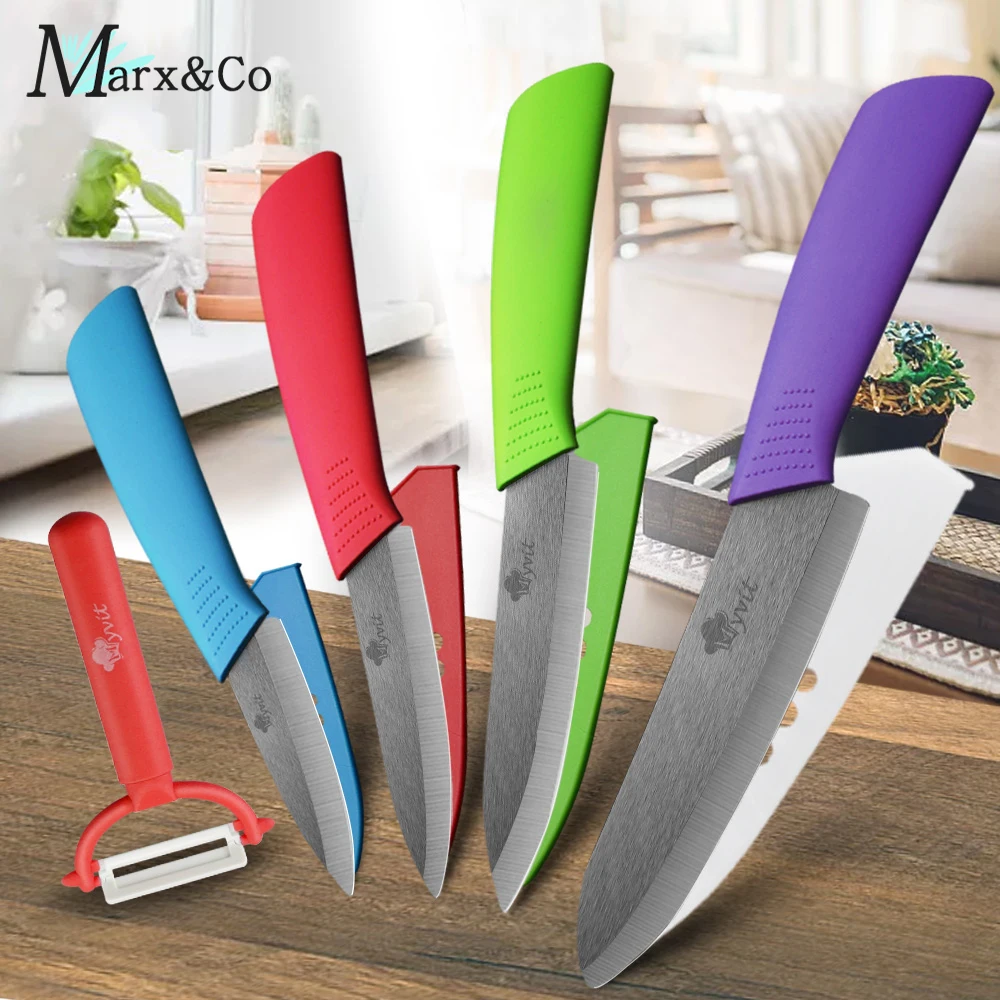 Ceramic Knives 3 4 5 6 inch Fruit Slicing Utility Chef Knife Rust Proof Black Zirconia Blade Sharp Kitchen Knife with Sheath