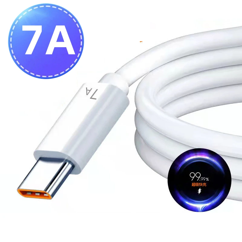 7A USB Type C Cable Fast Charging Cord for Huawei Mate 40Pro Xiaomi Poco Samsung Quick Charge USB C Cables Data Sync Cord