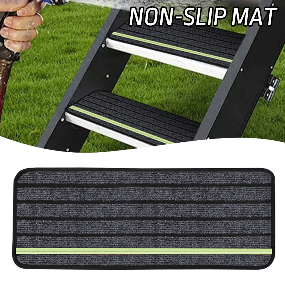 Reflective Strip Glue-Free RV Step Mat Non-Slip Wear Resistant Stair Mat For Staircase